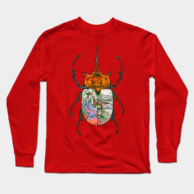 Painted Beetle Long Sleeve T-Shirt by Redmonks